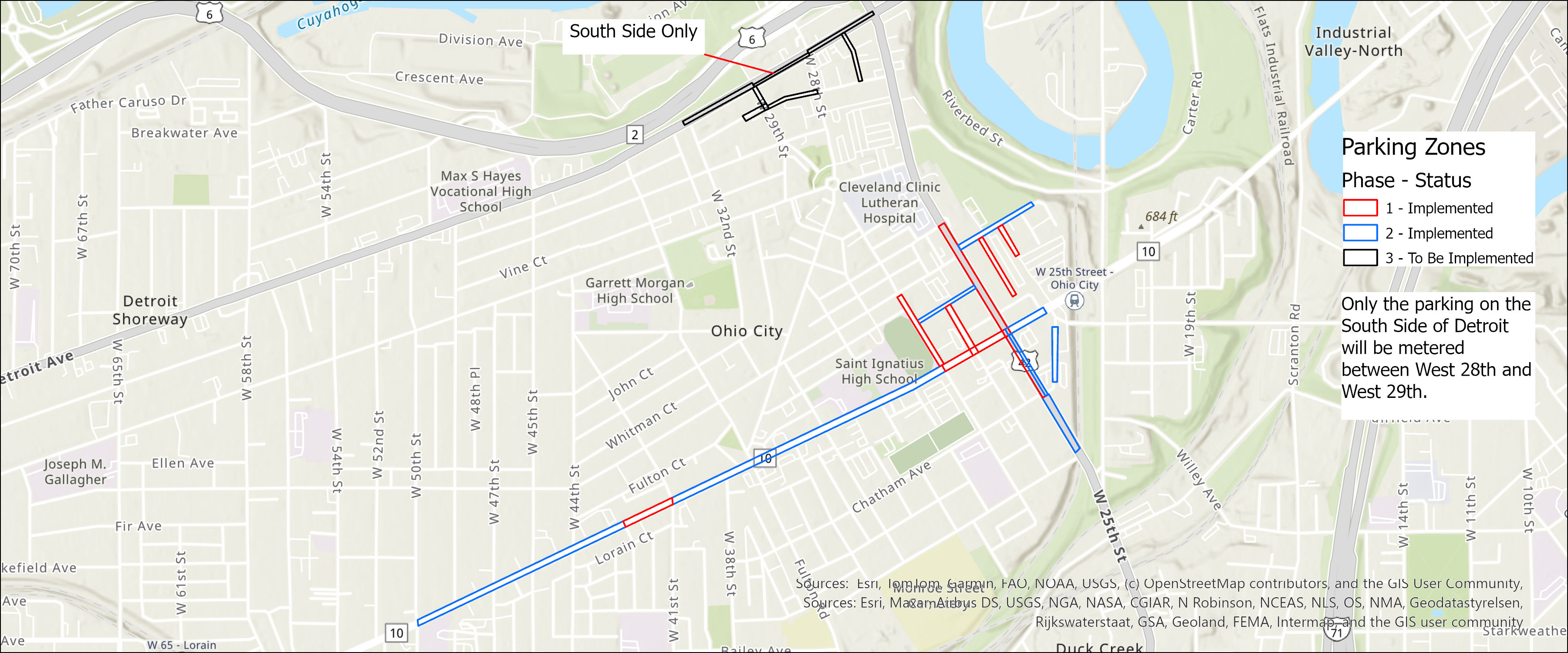 Ohio City Street Parking map Enhancements