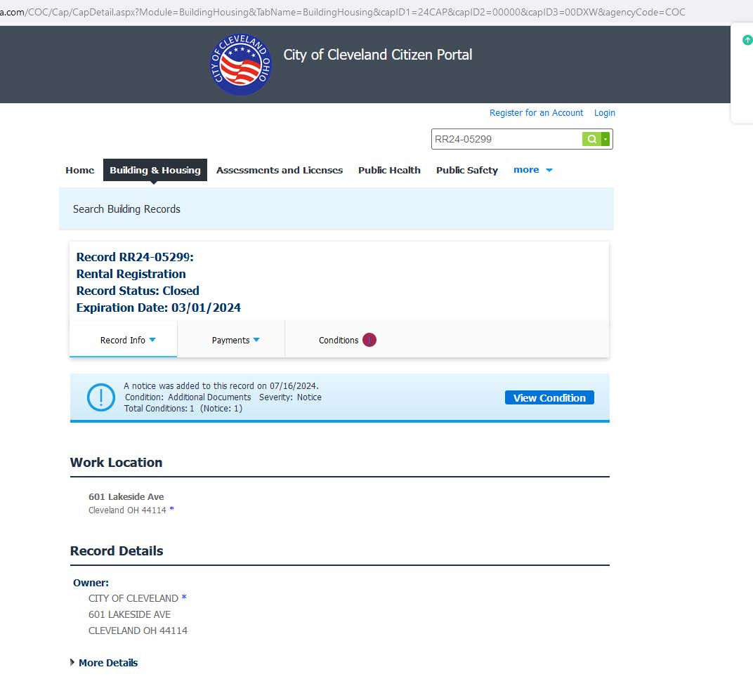 Screenshot of application