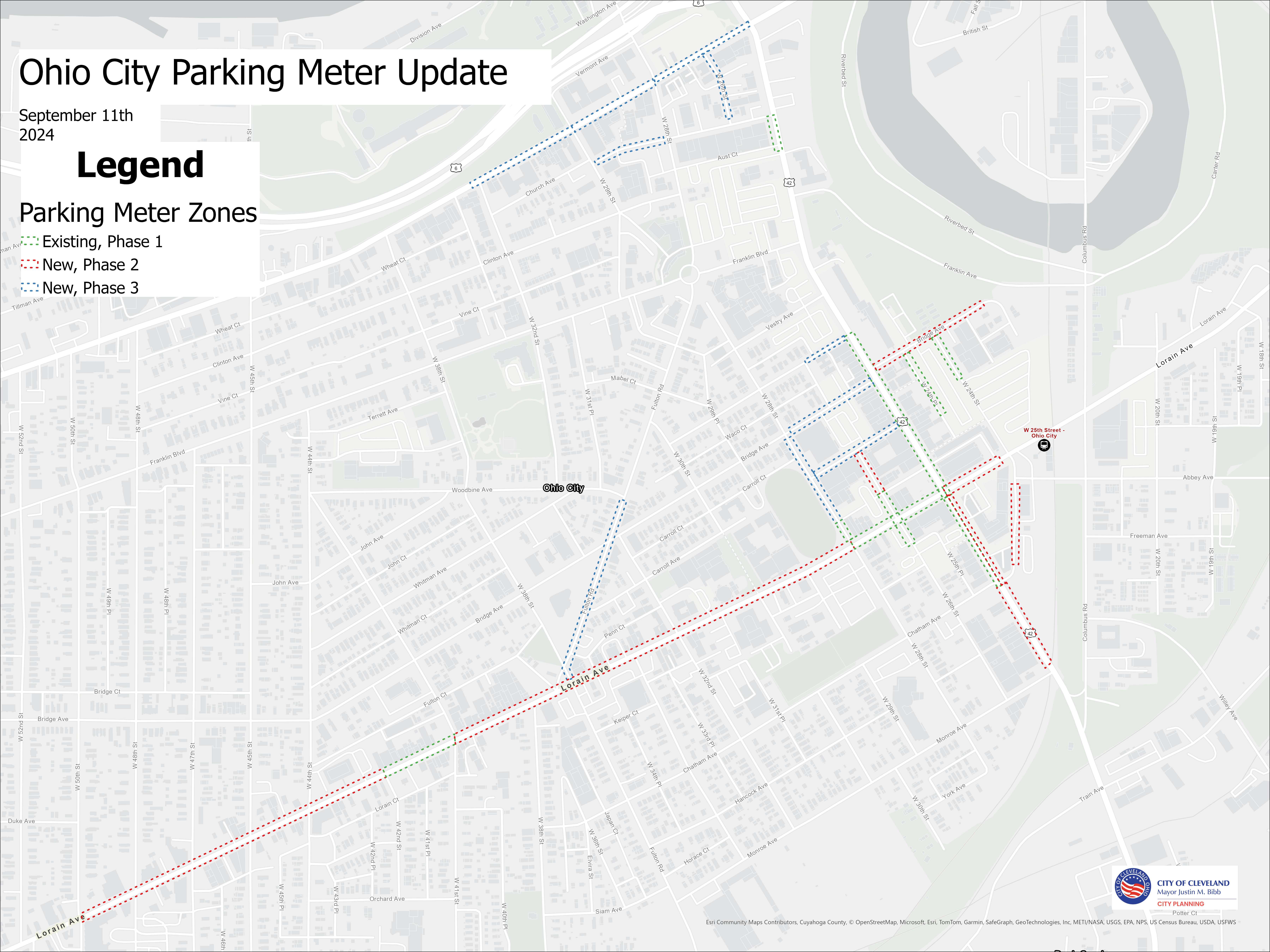 Ohio City Parking Meter Map