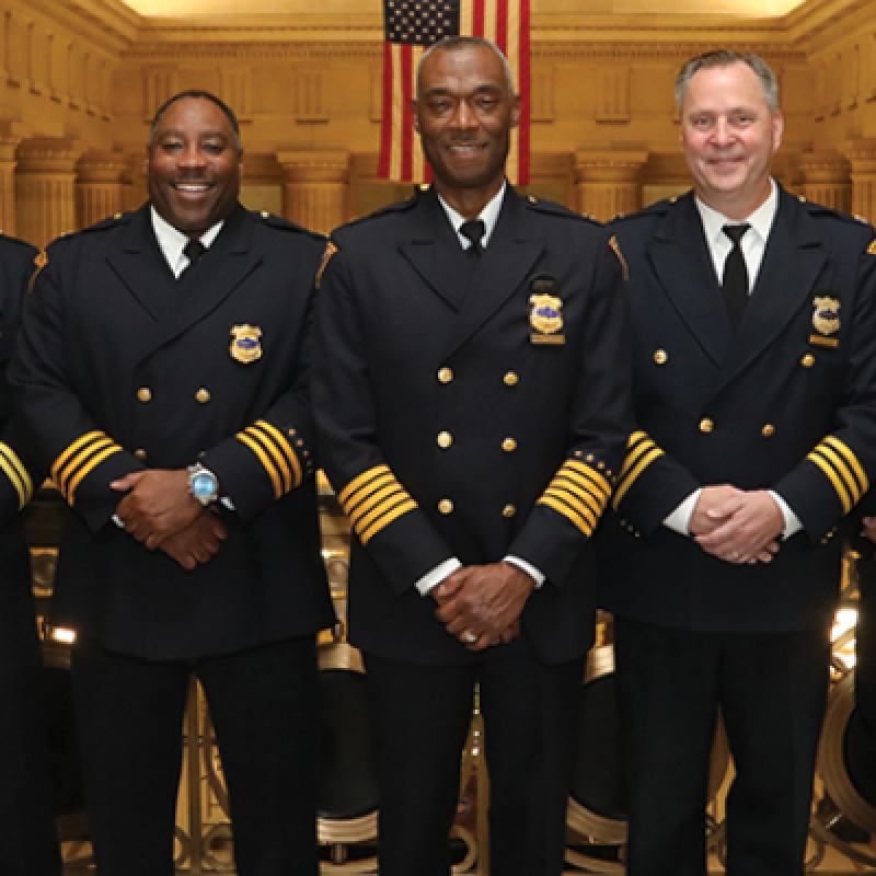 cleveland police department gathered for a photo