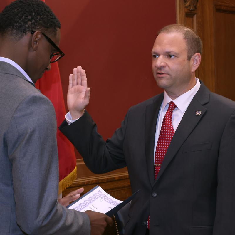 Swearing in Paul Barrett