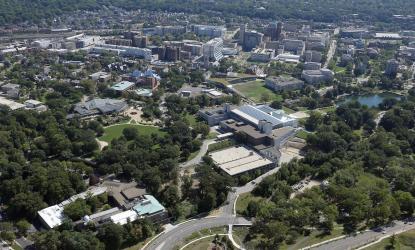 aerial view of city