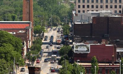 aerial view of ohio city