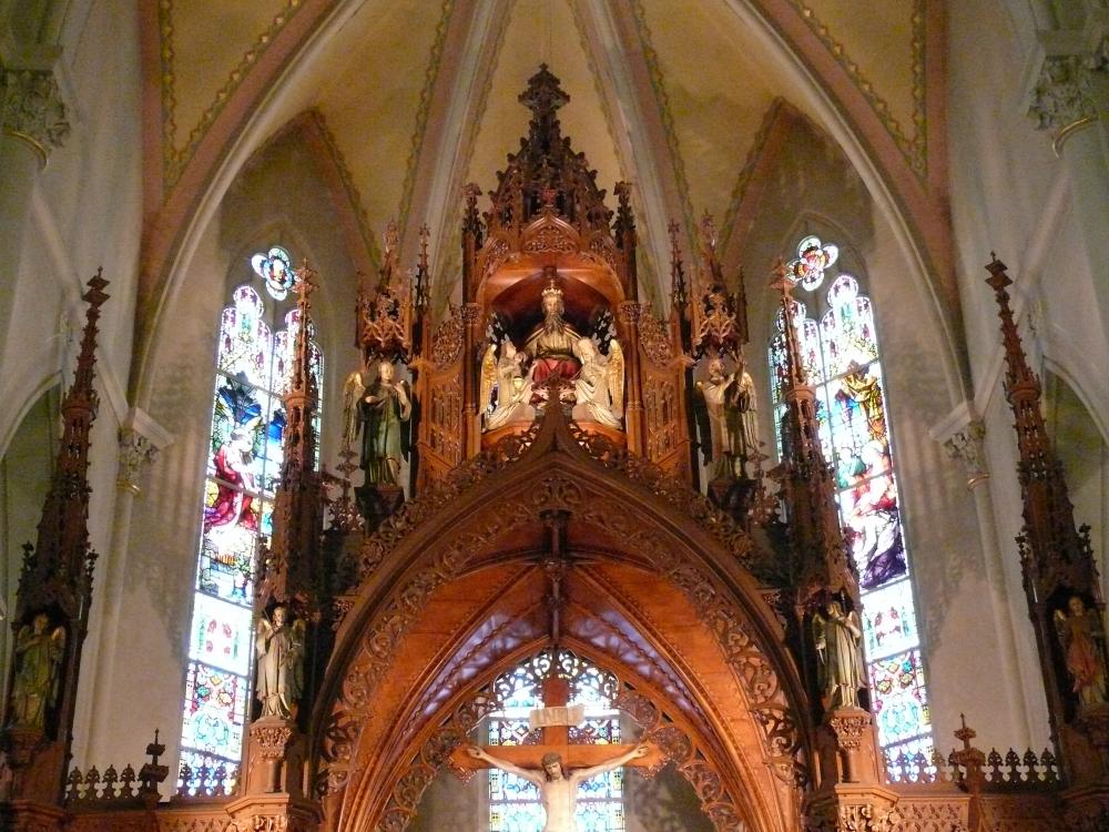 God the Father Enthrone above main altar, Artist - Bernard Schieldmaker; Photo - Dan Musson, Landmarks Commission