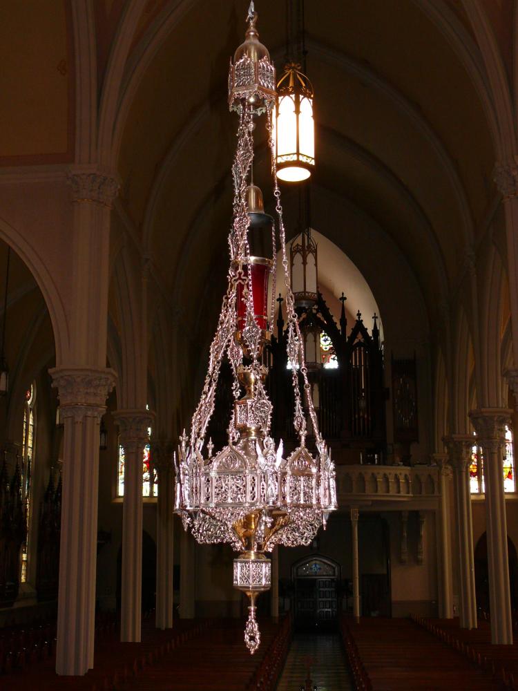 Sanctuary lamp; Photo - Dan Musson, Landmarks Commission