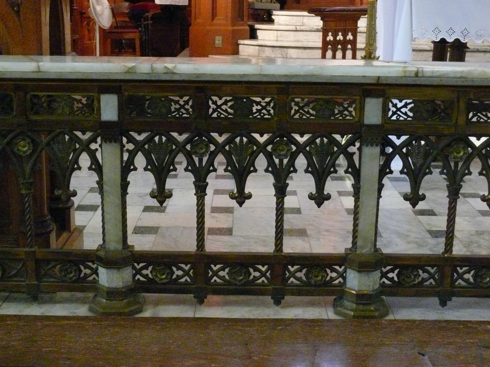 Communion rail; Photo - Dan Musson, Landmarks Commission