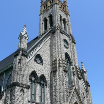 Church tower; Photo - Dan Musson, Landmarks Commission