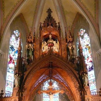 God the Father Enthrone above main altar, Artist - Bernard Schieldmaker; Photo - Dan Musson, Landmarks Commission