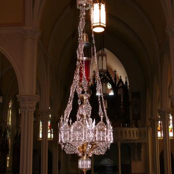 Sanctuary lamp; Photo - Dan Musson, Landmarks Commission