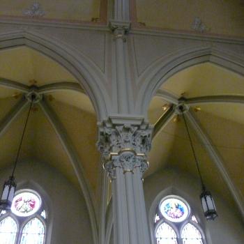 Column and vaulting; Photo - Dan Musson, Landmarks Commission