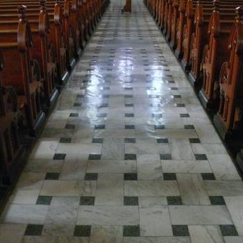 Central aisle; Photo - Dan Musson, Landmarks Commission