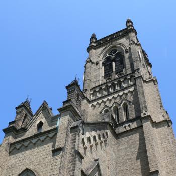 Church tower; Photo - Dan Musson, Landmarks Commission